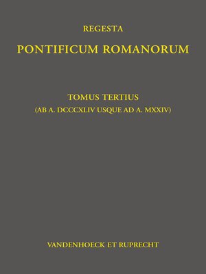 cover image of Regesta Pontificum Romanorum